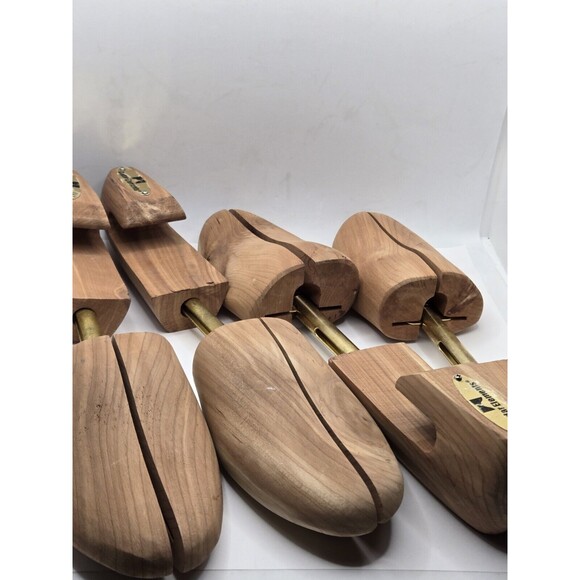 2 Pair Cedar Elements Solid Pine Shoe Trees M - Picture 5 of 7